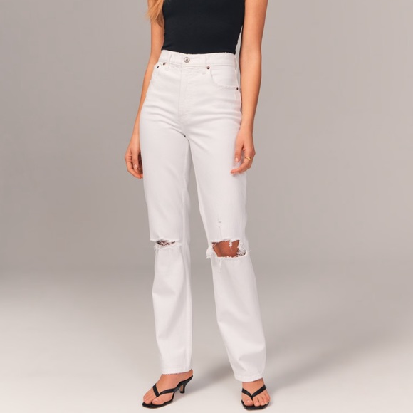 Abercrombie & Fitch Denim - Abercrombie and Fitch the ‘90s straight ultra high rise jeans